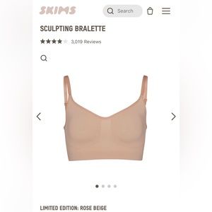 Sculpting bralette rose beige s/m brand new with tags